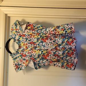 Shein Floral top with ruffle sleeves